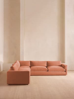 Mossley Corner Sofa - Velvet - Antique Rose - Listing Image