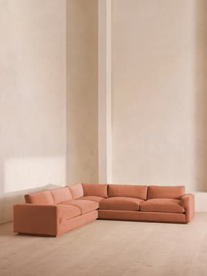 Mossley Corner Sofa - Velvet - Antique Rose - Hover Image