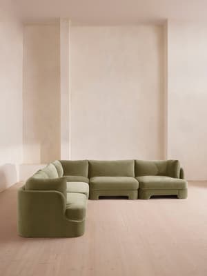 Odell Modular Sofa - Corner Sofa - Velvet - Lichen - Hover Image