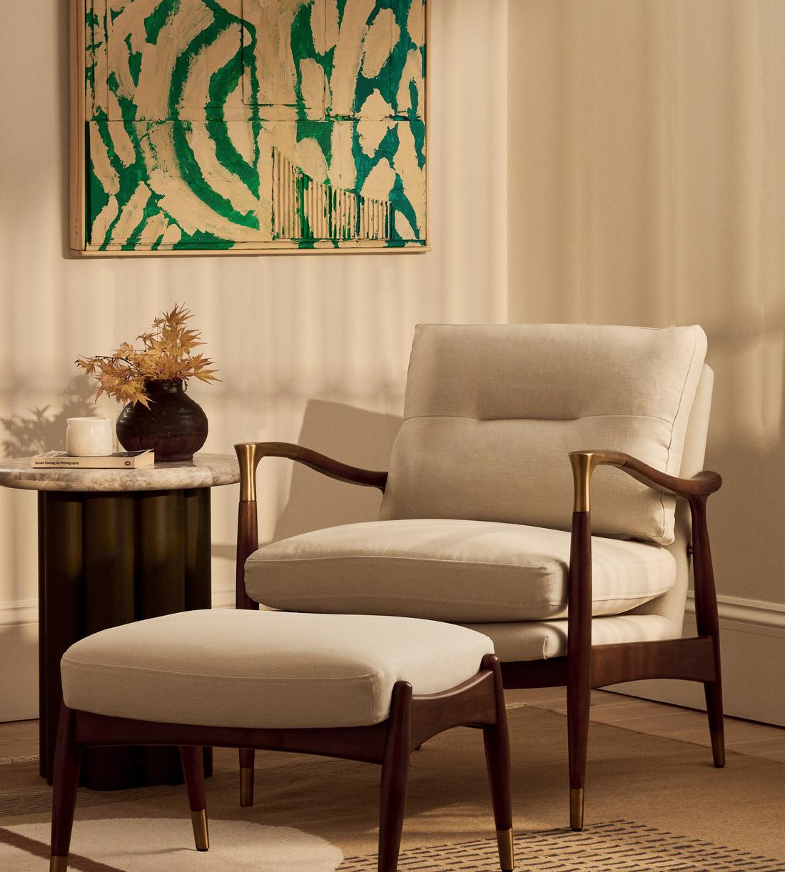 Theodore Armchair - Linen - Natural  - Lifestyle - Image 3