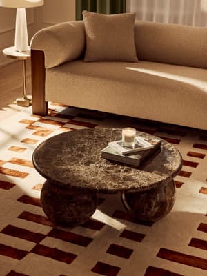 Oxley Coffee Table - Dark Emperador Marble - Hover Image