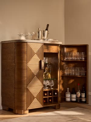 Kingsley Bar Cabinet - Grey Emperador Marble - Listing Image