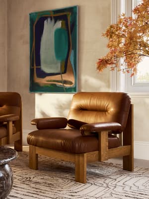 Horton Armchair - Leather - Chestnut  - Hover Image