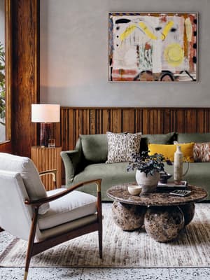 Roma Three Seater Sofa - Linen - Sage - Hover Image