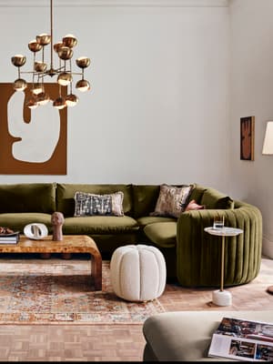 Vivienne Modular Corner Sofa - Velvet Olive - Listing Image