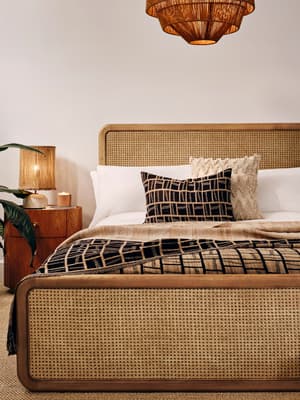 Oscar Cane & Oak Bed - King - Hover Image