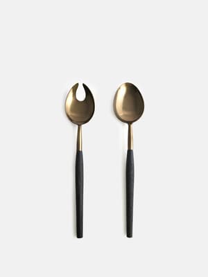Cresswell Black Mango & Antique Bronze Serving Set - Listing Image